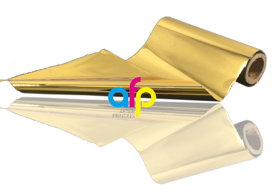 Beide Seiten-heiße stempelnde Goldfolie, 640mm * 120m Größen-Wärmeübertragungs-Folie
