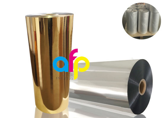 Gold metallisierter Plastikfilm, feuchtigkeitsfester undurchsichtiger metallisierter Polyester-Film