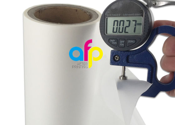 27 lamellierender Filmstreifen Mic BOPP, 3 Zoll-Kern-kosmetischer Verpackungs-Filmstreifen