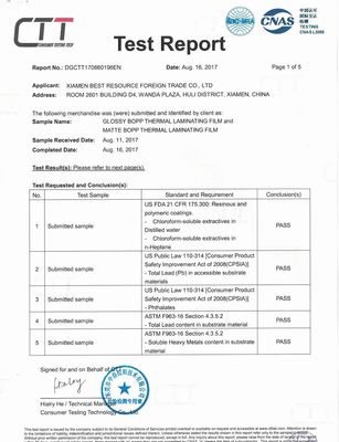 Glatter lamellierender Rollfilm, 24 Laminierungs-Film des Mikrometer-BOPP 445mm * 3000m Rolle